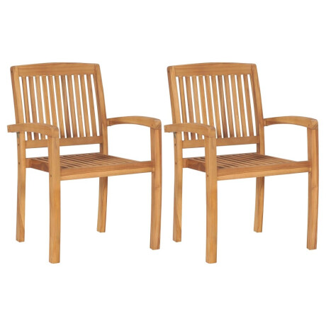 vidaXL Tuinstoelen 2 st met rood geruite kussens massief teakhout afbeelding3 - 1