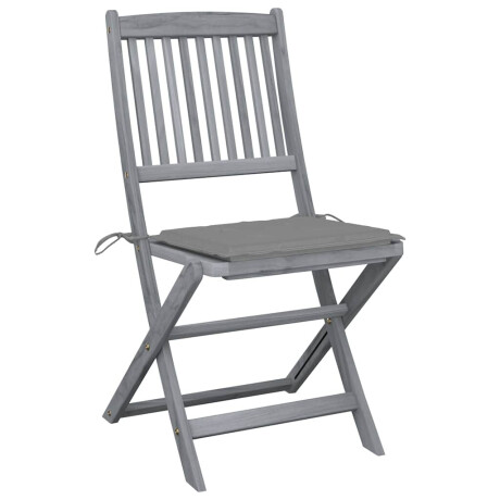 vidaXL Tuinstoelen 2 st inklapbaar met kussens massief acaciahout afbeelding3 - 1
