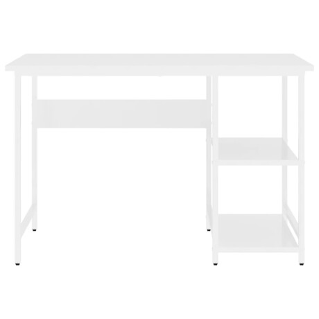 vidaXL Computerbureau 105x55x72 cm MDF en metaal wit afbeelding3 - 1
