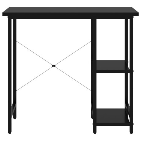 vidaXL Computerbureau 80x40x72 cm MDF en metaal zwart afbeelding3 - 1