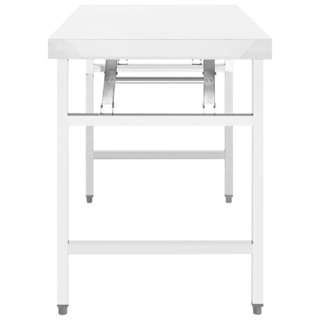 vidaXL Keukenwerktafel inklapbaar 100x60x80 cm roestvrij staal afbeelding3 - 1