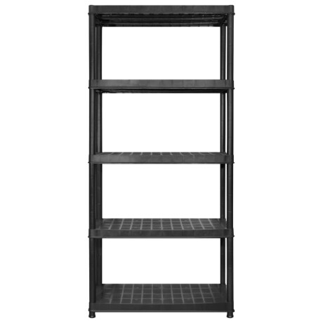 vidaXL Opbergrek 5-laags 340x40x185 cm kunststof zwart afbeelding3 - 1