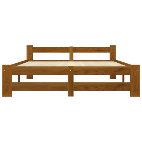 vidaXL Bedframe massief grenenhout honingbruin 140x200 cm afbeelding3 - 1