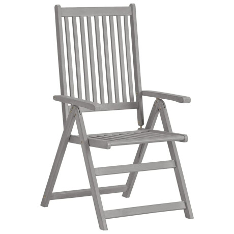 vidaXL Tuinstoelen 4 st verstelbaar met kussens massief acaciahout afbeelding3 - 1