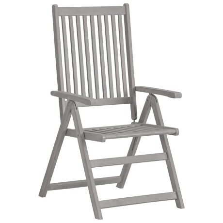 vidaXL Tuinstoelen 4 st verstelbaar met kussens massief acaciahout afbeelding3 - 1