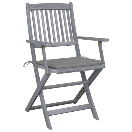 vidaXL Tuinstoelen 6 st inklapbaar met kussens massief acaciahout afbeelding3 - 1