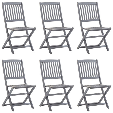 vidaXL Tuinstoelen 6 st inklapbaar met kussens massief acaciahout afbeelding3 - 1