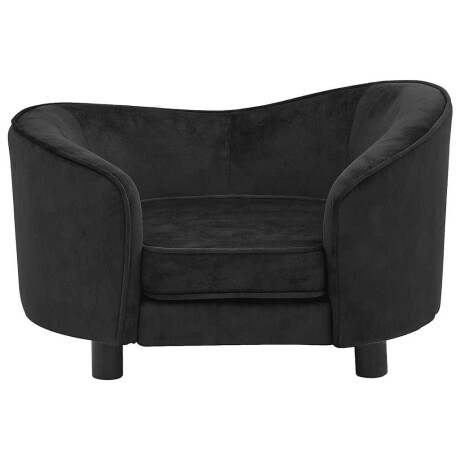 vidaXL Hondenbank 69x49x40 cm pluche zwart afbeelding3 - 1