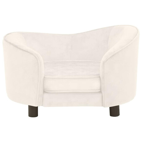 vidaXL Hondenbank 69x49x40 cm pluche crèmekleurig afbeelding3 - 1