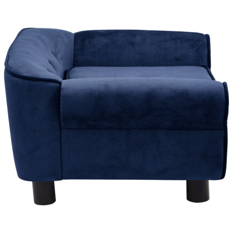 vidaXL Hondenbank 72x45x30 cm pluche blauw afbeelding3 - 1