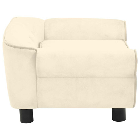 vidaXL Hondenbank 72x45x30 cm pluche crèmekleurig afbeelding3 - 1
