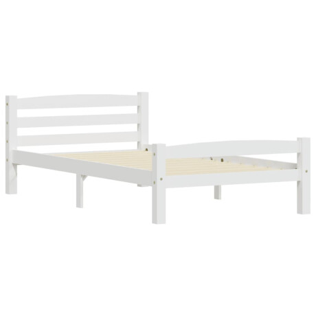 vidaXL Bedframe massief grenenhout wit 90x200 cm afbeelding3 - 1