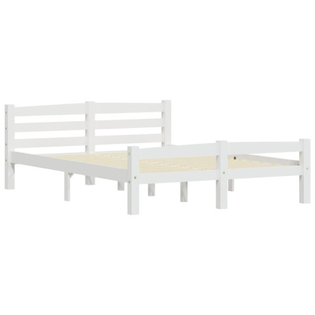 vidaXL Bedframe massief grenenhout wit 140x200 cm afbeelding3 - 1