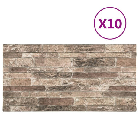 vidaXL 10 st Wandpanelen 3D meerkleurige baksteen EPS afbeelding3 - 1
