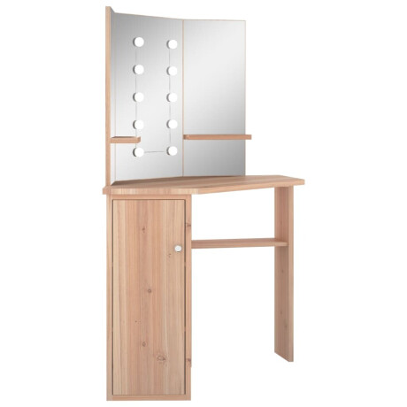vidaXL Hoekkaptafel met LED 111x54x141,5 cm eikenkleurig afbeelding3 - 1