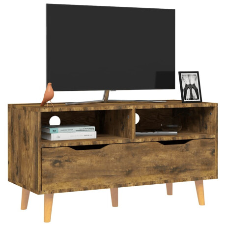 vidaXL Tv-meubel 90x40x48,5 cm bewerkt hout gerookt eikenkleurig afbeelding3 - 1