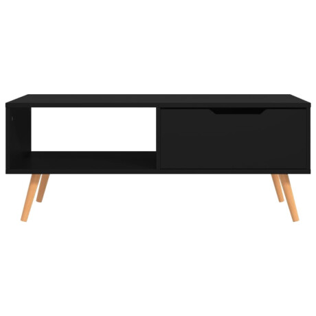 vidaXL Salontafel 100x49,5x43 cm bewerkt hout zwart afbeelding3 - 1