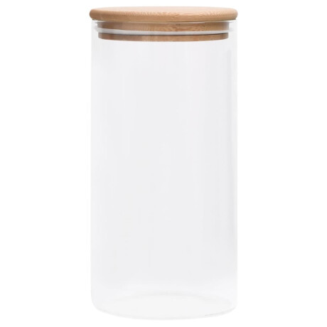 vidaXL Opbergpotten met bamboe deksels 4 st 1200 ml glas afbeelding3 - 1