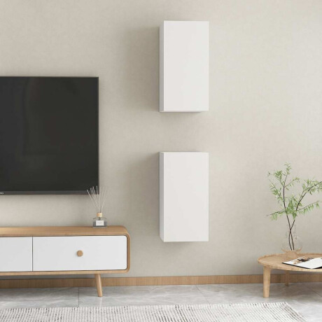vidaXL Tv-meubelen 2 st 30,5x30x60 cm bewerkt hout wit afbeelding3 - 1