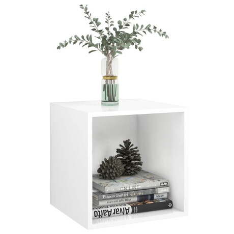 vidaXL Wandkasten 2 st 37x37x37 cm bewerkt hout wit afbeelding3 - 1
