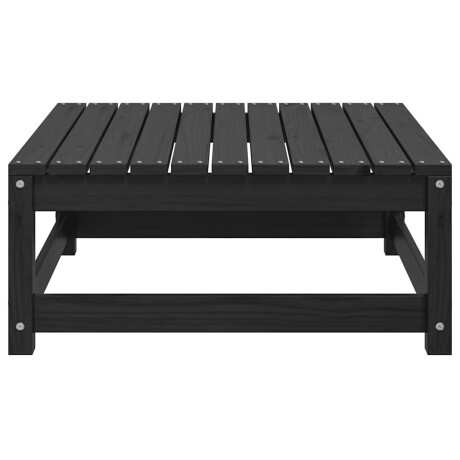 vidaXL Tuinvoetenbank met kussen massief grenenhout zwart afbeelding3 - 1