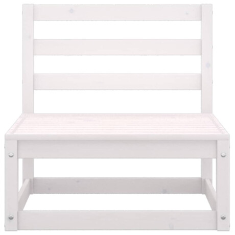 vidaXL 3-delige Loungeset met kussens massief grenenhout wit afbeelding3 - 1