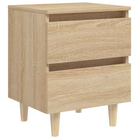 vidaXL Nachtkastjes 2 st met houten poten 40x35x50cm sonoma eikenkleur afbeelding3 - 1