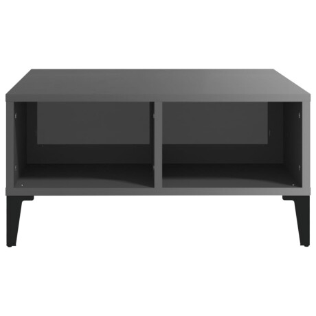 vidaXL Salontafel 60x60x30 cm bewerkt hout hoogglans grijs afbeelding3 - 1