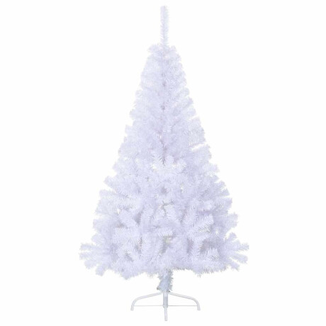 vidaXL Kunstkerstboom met standaard half 150 cm PVC wit afbeelding3 - 1