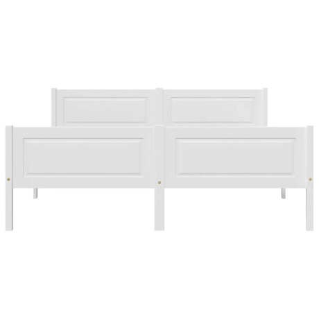 vidaXL Bedframe massief grenenhout wit 140x200 cm afbeelding3 - 1