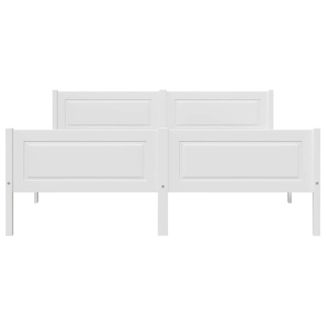 vidaXL Bedframe massief grenenhout wit 160x200 cm afbeelding3 - 1