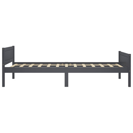 vidaXL Bedframe massief grenenhout grijs 100x200 cm afbeelding3 - 1
