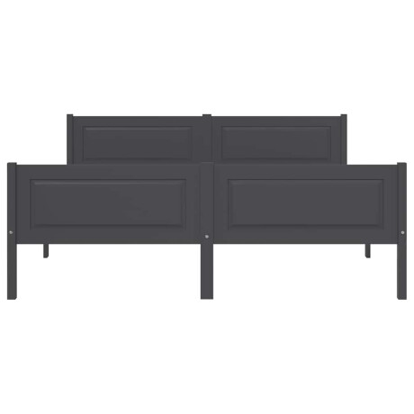 vidaXL Bedframe massief grenenhout grijs 140x200 cm afbeelding3 - 1