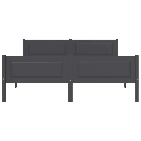 vidaXL Bedframe massief grenenhout grijs 160x200 cm afbeelding3 - 1