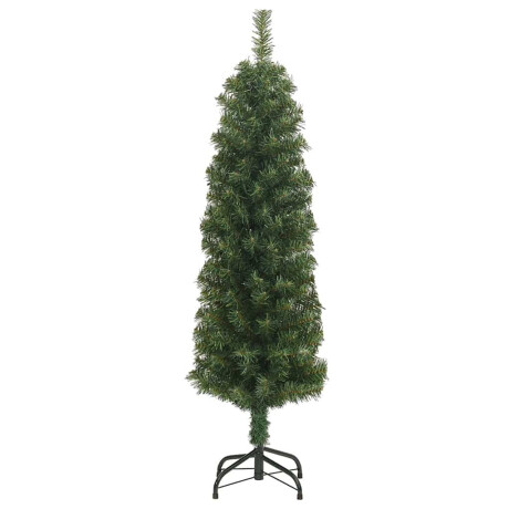 vidaXL Kunstkerstboom met standaard smal 120 cm PVC groen afbeelding3 - 1