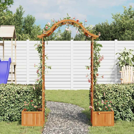vidaXL Pergola met plantenbak massief vurenhout afbeelding3 - 1