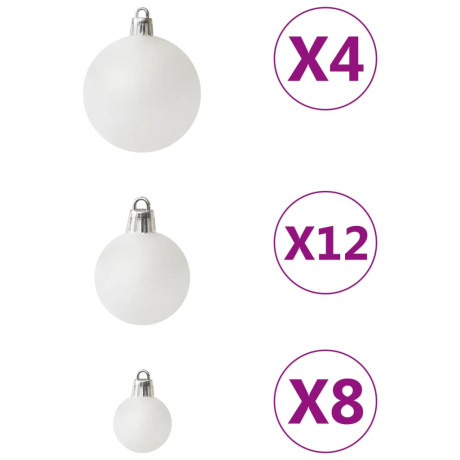 vidaXL 100-delige Kerstballenset wit afbeelding3 - 1