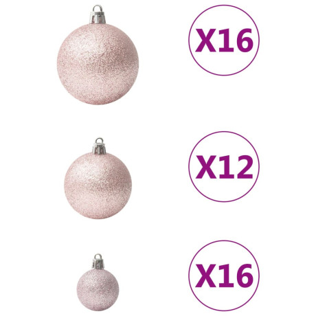 vidaXL 100-delige Kerstballenset roze afbeelding3 - 1