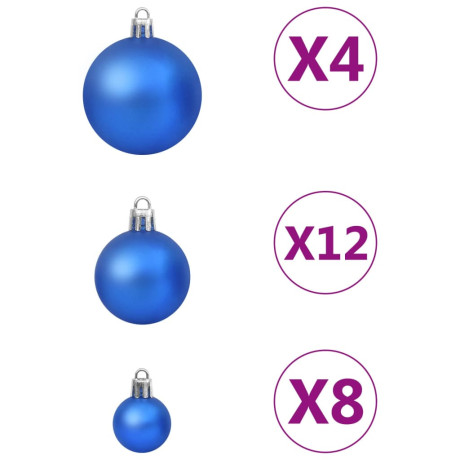 vidaXL 100-delige Kerstballenset blauw afbeelding3 - 1