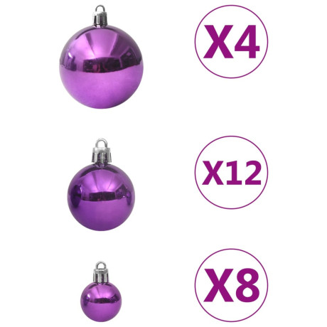 vidaXL 100-delige Kerstballenset paars afbeelding3 - 1