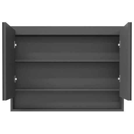 vidaXL Badkamerkast met spiegel 80x15x60 cm MDF grijs afbeelding3 - 1