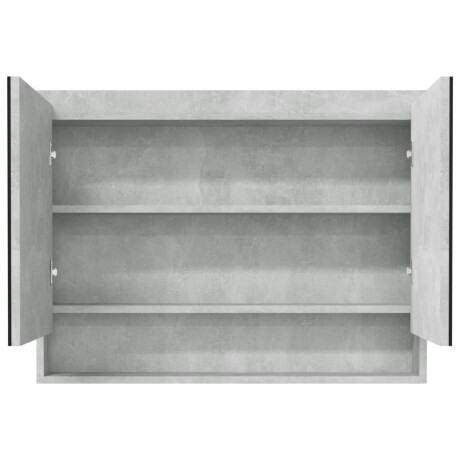 vidaXL Badkamerkast met spiegel 80x15x60 cm MDF betongrijs afbeelding3 - 1