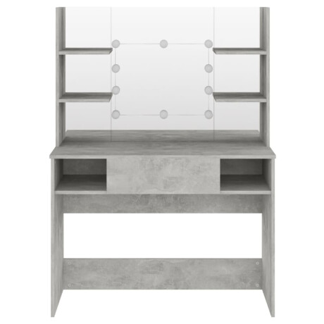 vidaXL Kaptafel met LED-verlichting 100x40x135 cm MDF betongrijs afbeelding3 - 1