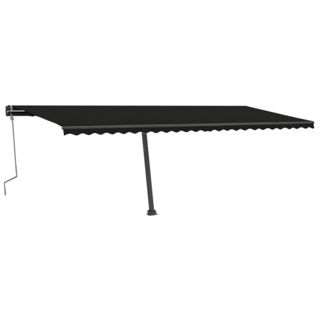 vidaXL Luifel handmatig uittrekbaar met LED 600x300 cm antracietkleur afbeelding3 - 1