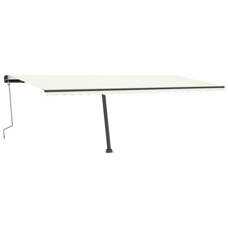 vidaXL Luifel vrijstaand handmatig uittrekbaar 600x350 cm crèmekleurig afbeelding3 - 1