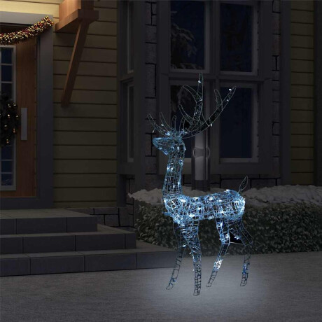 vidaXL Kerstversiering rendier 140 LED's koudwit 120 cm acryl afbeelding3 - 1