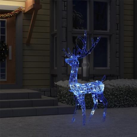 vidaXL Kerstversiering rendier 140 LED's 120 cm acryl blauw afbeelding3 - 1