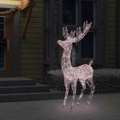 vidaXL Kerstdecoratie rendier 250 LED's warmwit 180 cm acryl afbeelding3 - 1