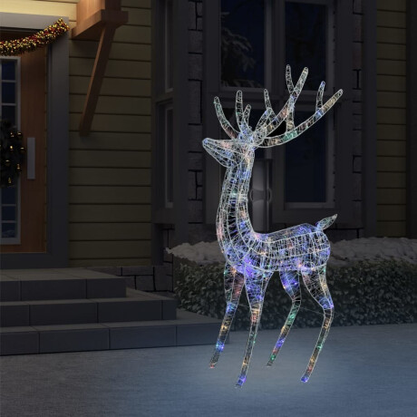 vidaXL Kerstdecoratie rendier 250 LED's meerkleurig 180 cm acryl afbeelding3 - 1