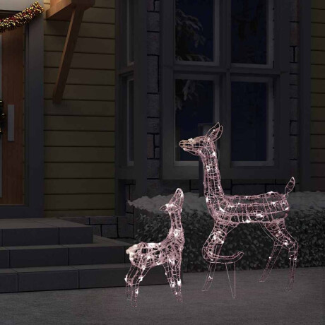 vidaXL Kerstversiering rendierfamilie 160 LED's warmwit acryl afbeelding3 - 1